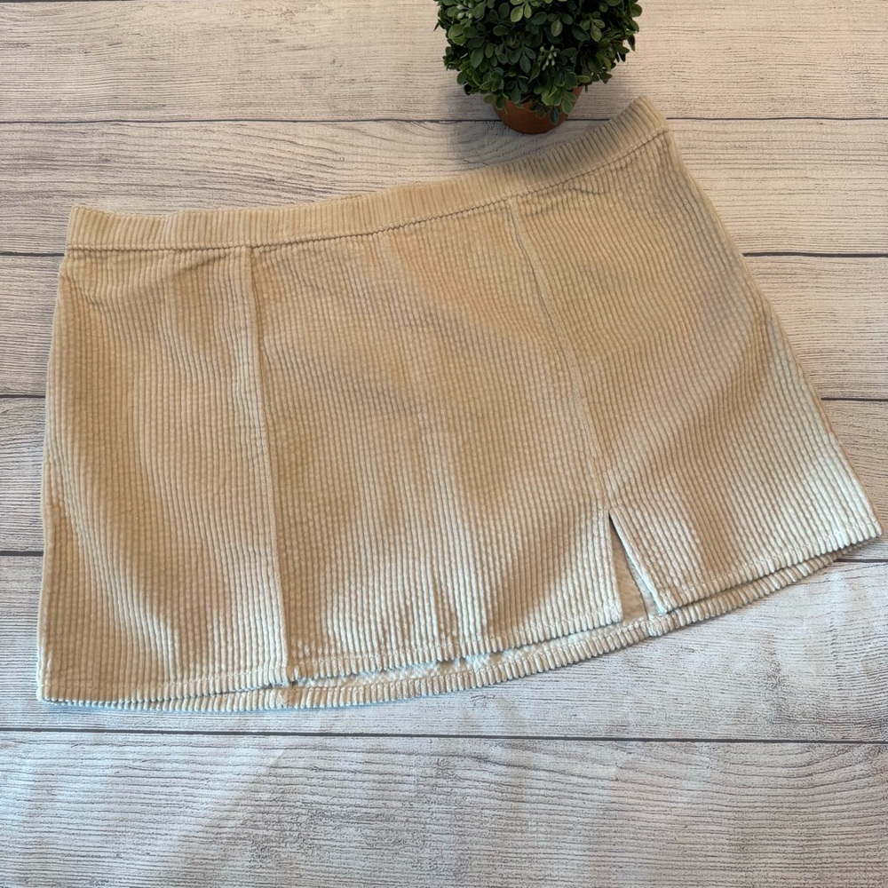 Aerie Light Tan Corduroy Mini Skirt - NWOT